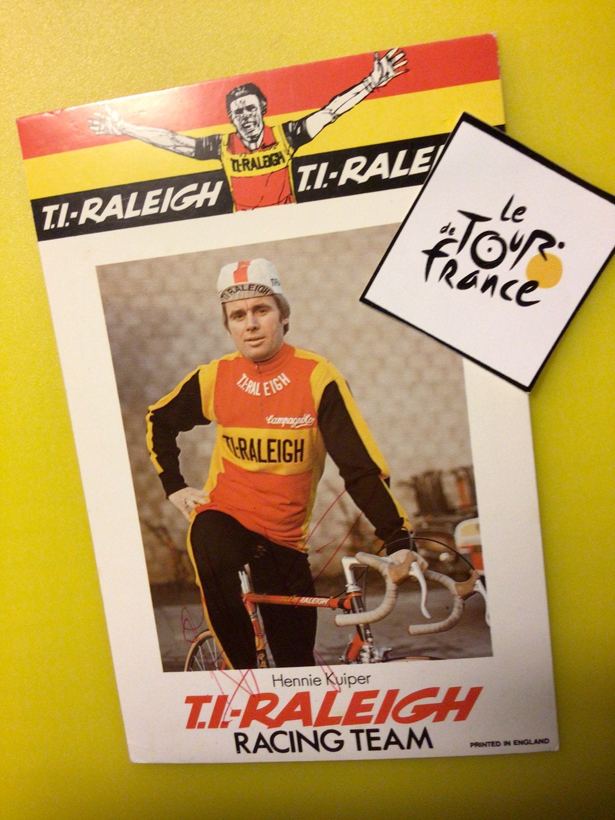 Wielerkaart team ti Raleigh hennie kuiper  signe, Envoi, Comme neuf