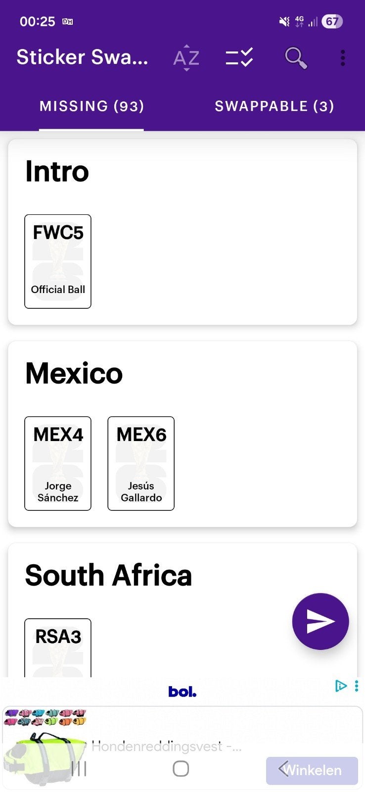 Echange Panini coupe du monde 2026, Collections, Enlèvement ou Envoi