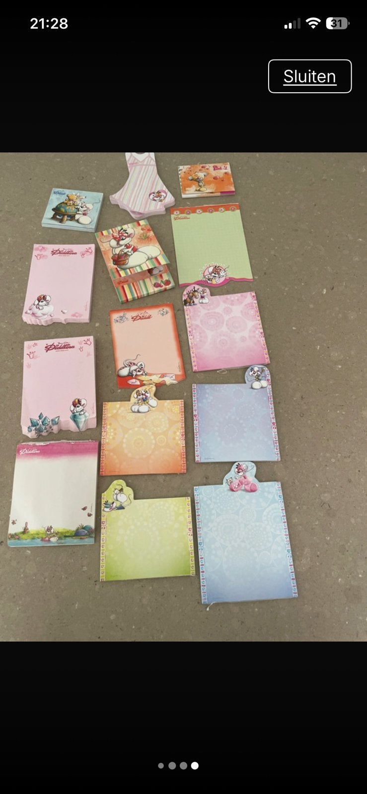 Diddl vintage blokjes A6, Verzamelen, Diddl, Ophalen of Verzenden, Diddl, Zo goed als nieuw