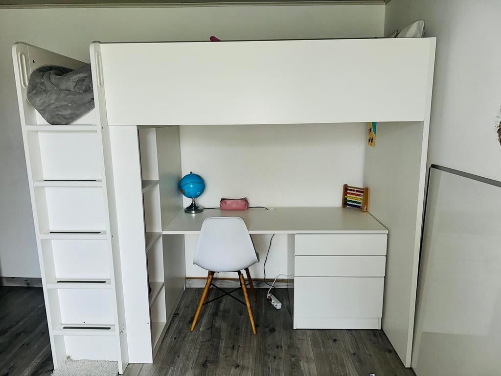 2 lit mezzanine IKEA avec bureau, Enlèvement ou Envoi, Comme neuf, Lit mezzanine