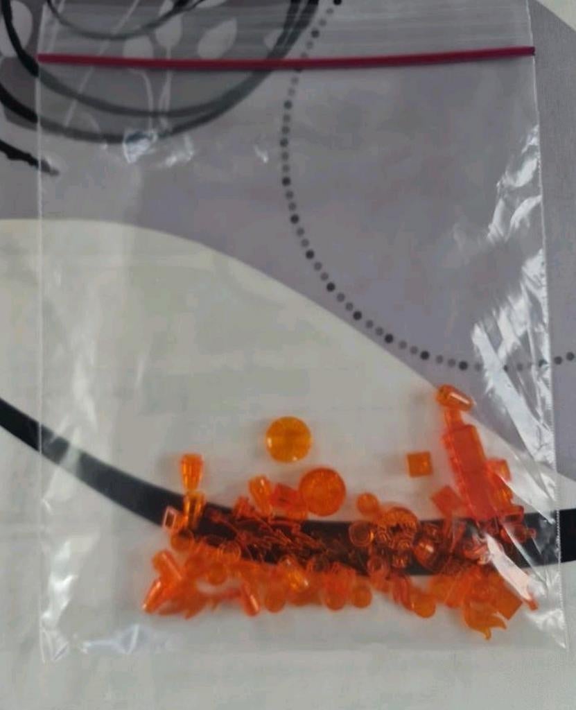 Lego losse onderdelen / blokjes : doorzichtig oranje en geel, Enlèvement ou Envoi, Lego