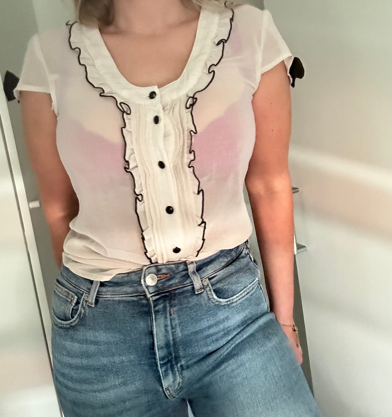Naf naf hemdje M 38, Kleding | Dames, Maat 38/40 (M), Verzenden, Wit, Nieuw