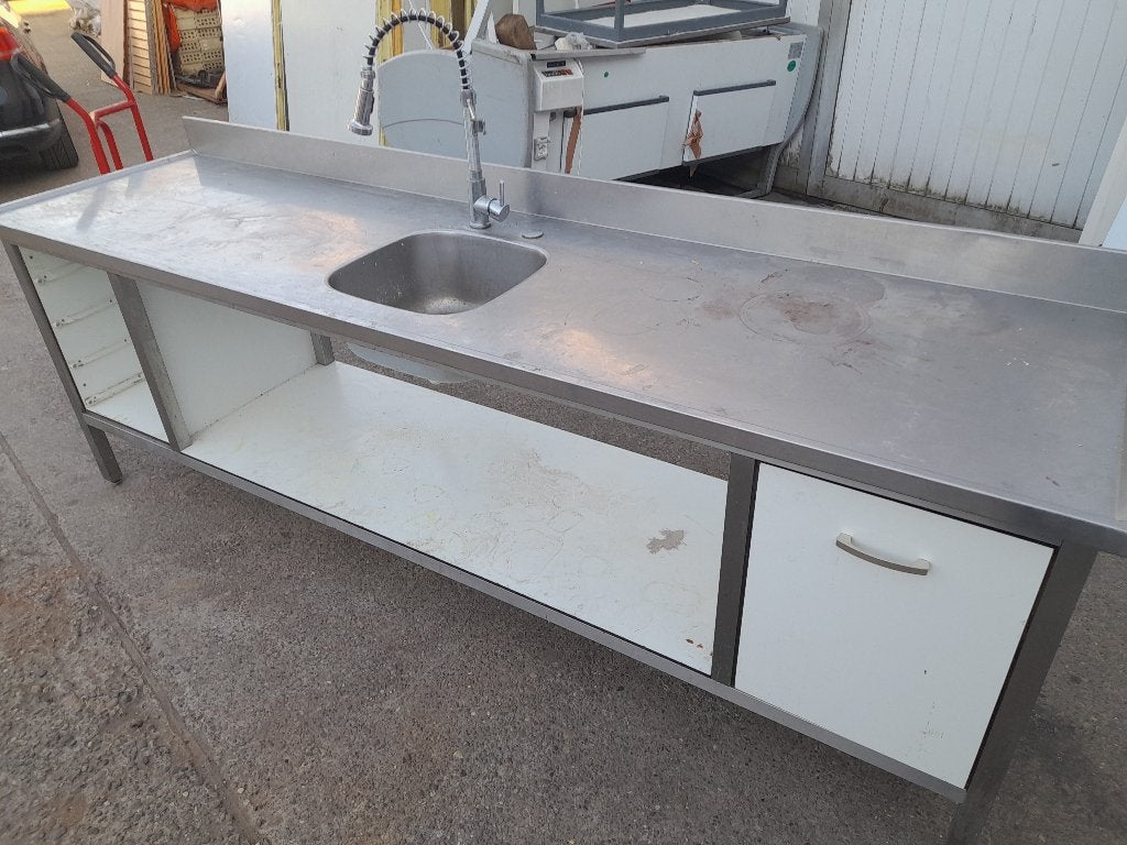 Evier 2m50/lavabo/lavoir/materie de cuisine, 200 cm ou plus, Moins de 100 cm, Enlèvement, Utilisé