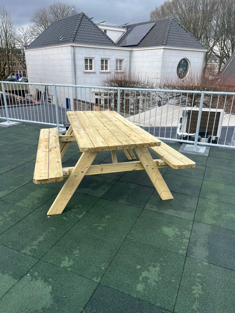prachtige sterke picknicktafels, Tuin en Terras, Picknicktafels, Nieuw, Ophalen of Verzenden, Inklapbaar, Rechthoekig