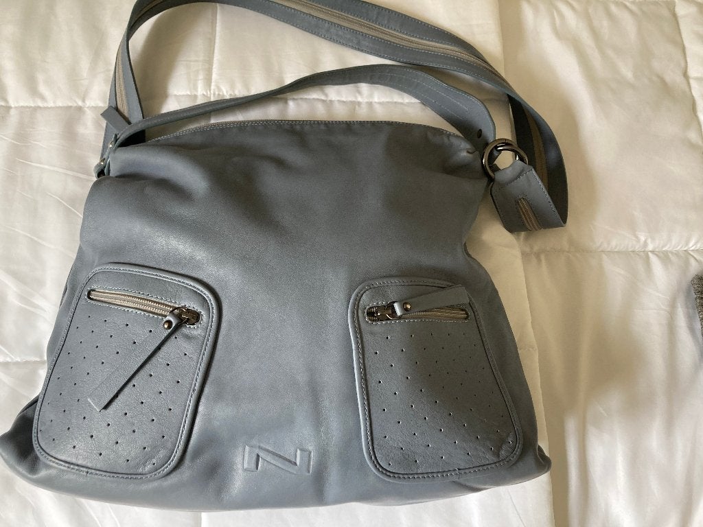 Nathan handtas origineel, Ophalen of Verzenden, Zo goed als nieuw, Blauw, Handtas