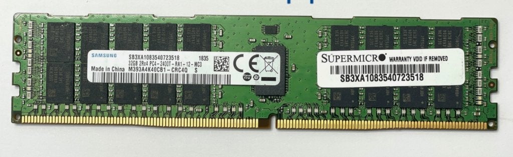 Samsung 32GB DDR4 RDIMM ECC PC4-2400T 4pcs available, Computers en Software, Gebruikt, 32 GB, Server, DDR4