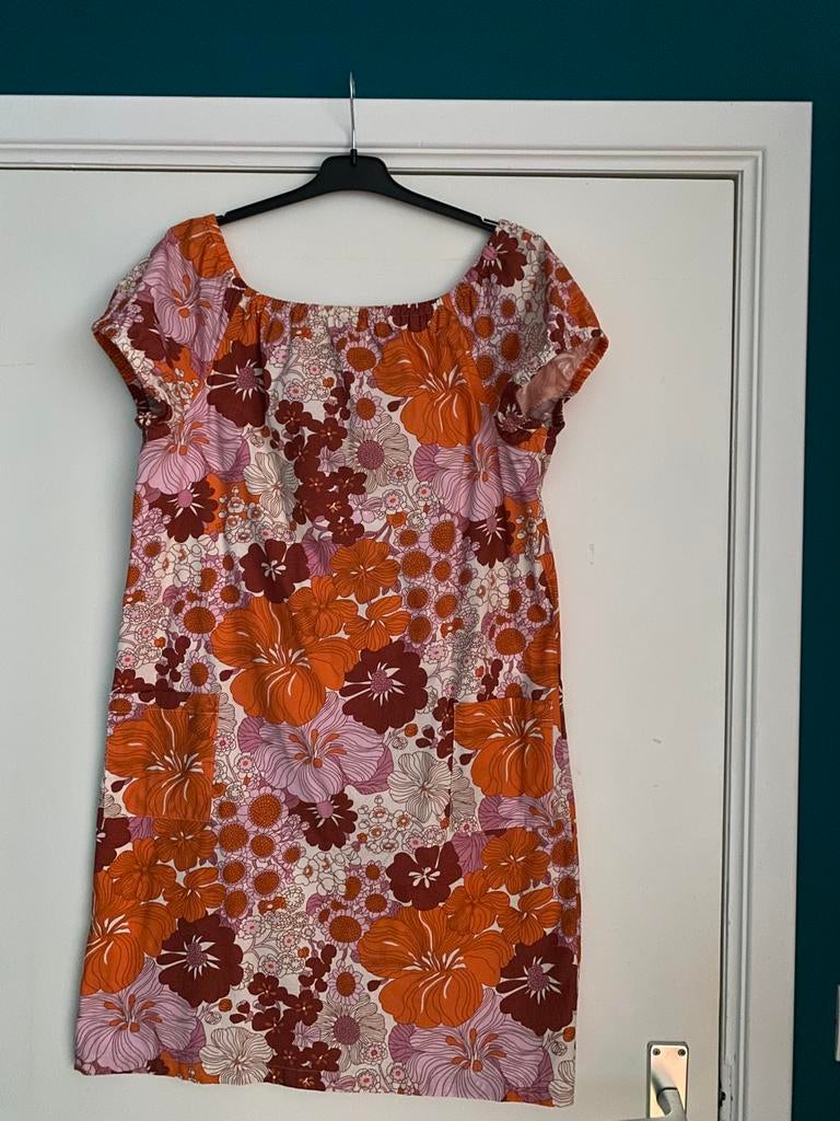 NATHALIE VLEESCHOUWER zomerjurk S, Ophalen, Oranje, Zo goed als nieuw, Knielengte