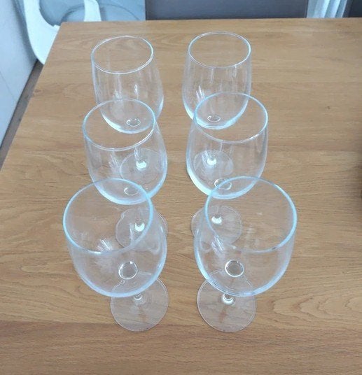 Lot de 6 verres à vin, Enlèvement ou Envoi, Utilisé, Autres types