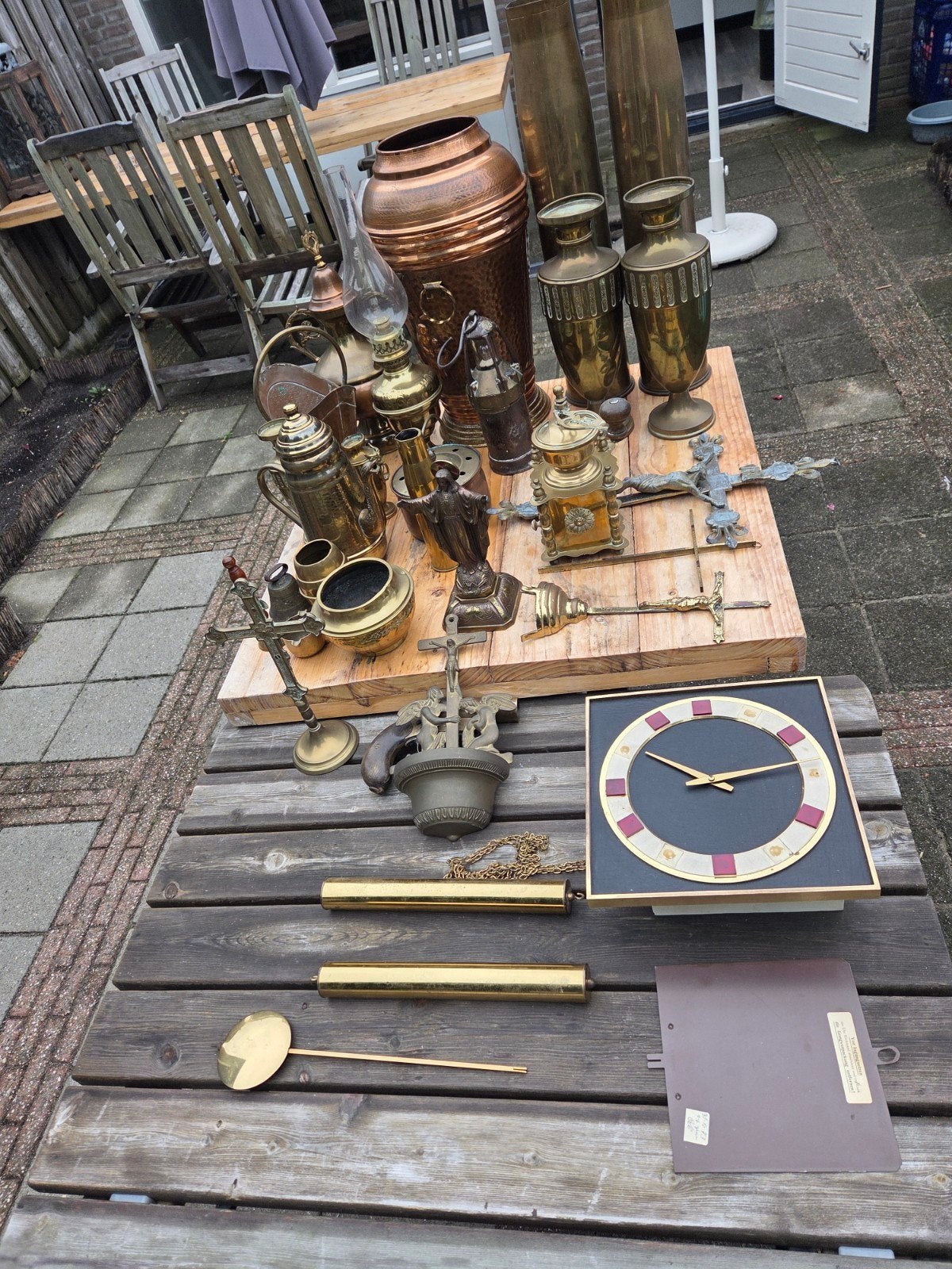 diverse antiek koper,brons,messing,religie etc, Ophalen of Verzenden