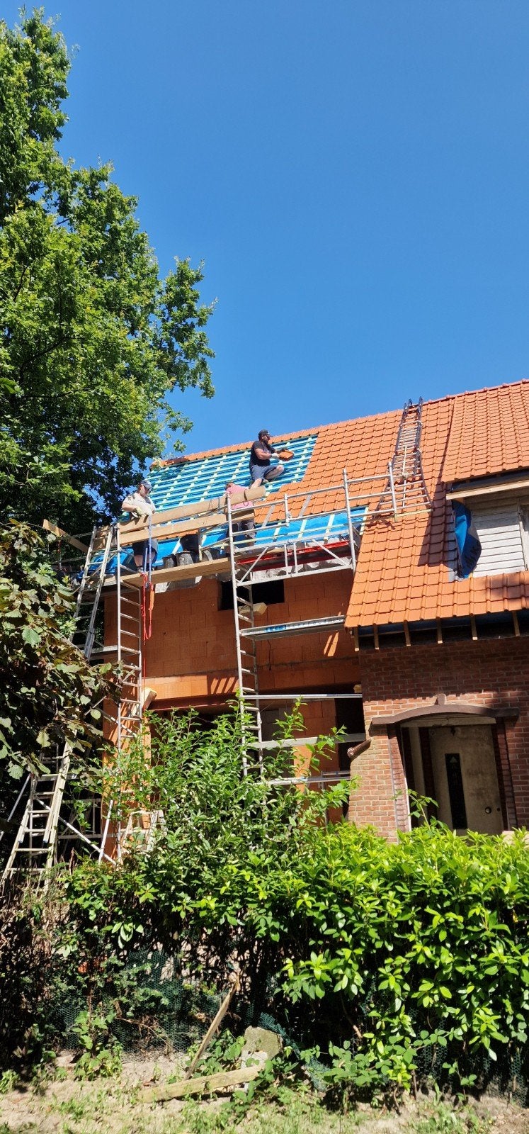 Schuin dak maken.Platdak maken.0465784727