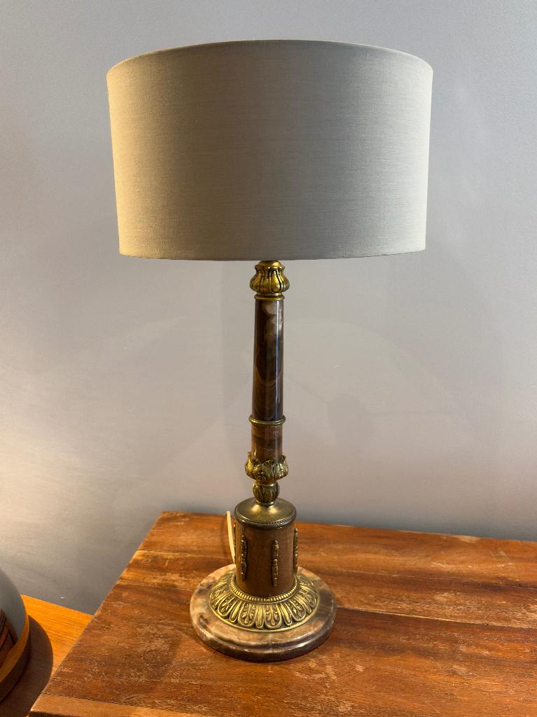 Klassieke Vintage Hollywood Regency Tafellamp – Marmer/Albas, Huis en Inrichting, Ophalen, Gebruikt, Minder dan 100 cm
