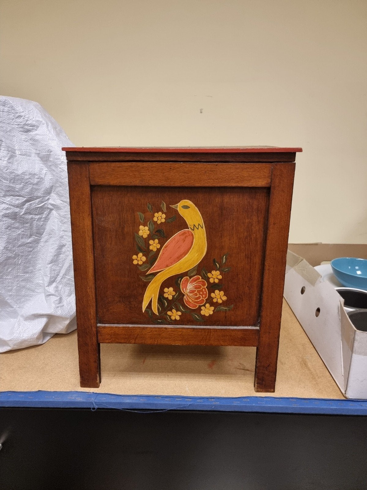 Armoire décorative en bois avec oiseaux à vendre, Enlèvement