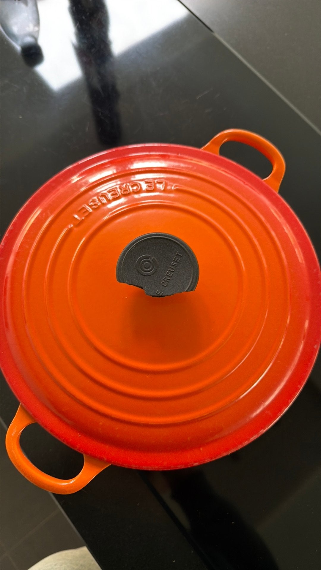 Le Creuset kookpot 24cm, Huis en Inrichting, Ophalen, Gietijzer, Le Creuset, Zo goed als nieuw