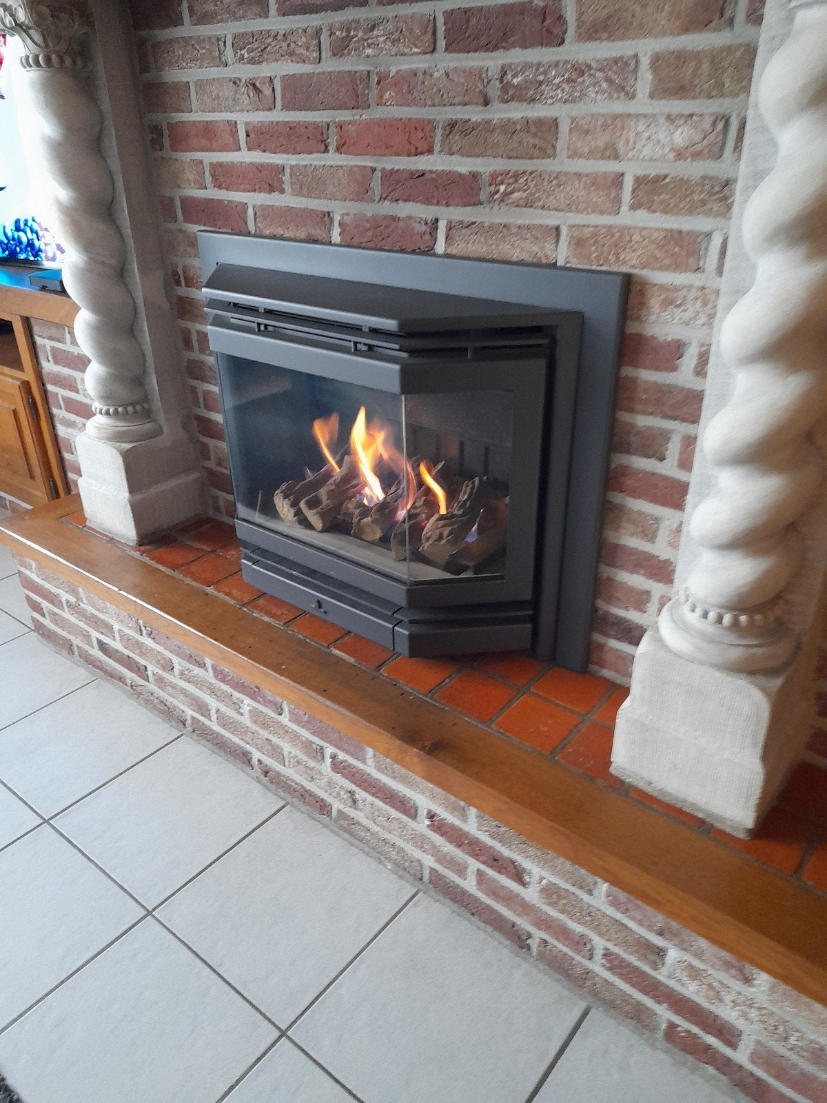Inbouw gashaard., Maison & Meubles, Cheminées, Enlèvement, Cheminée au gaz