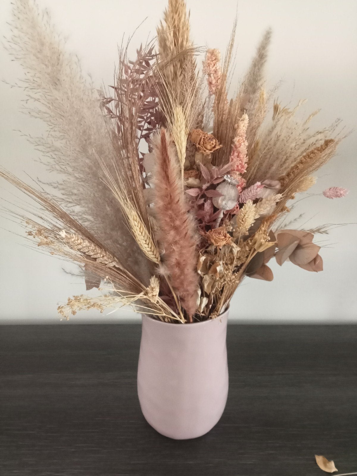 vaas met droogbloemen, Huis en Inrichting, Woonaccessoires | Droogbloemen, Ophalen