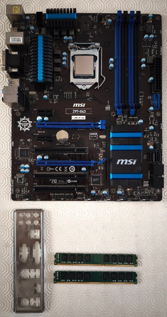Kit PC carte mère + CPU + RAM, Ophalen, Gebruikt, DDR3, LGA 1150