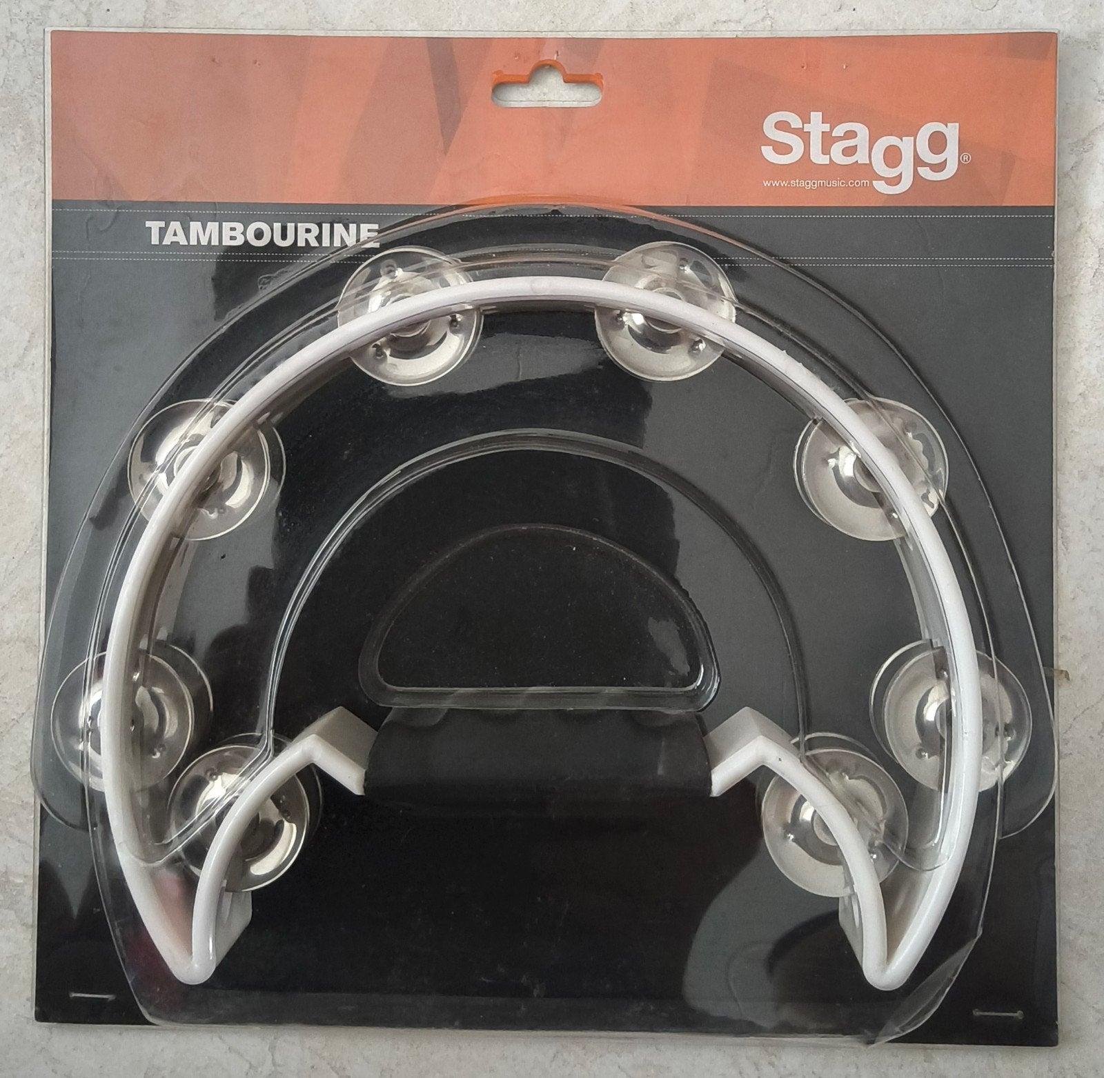 STAGG Tambourine - Wit - TAB-2-WH, Ophalen of Verzenden, Nieuw, Overige soorten