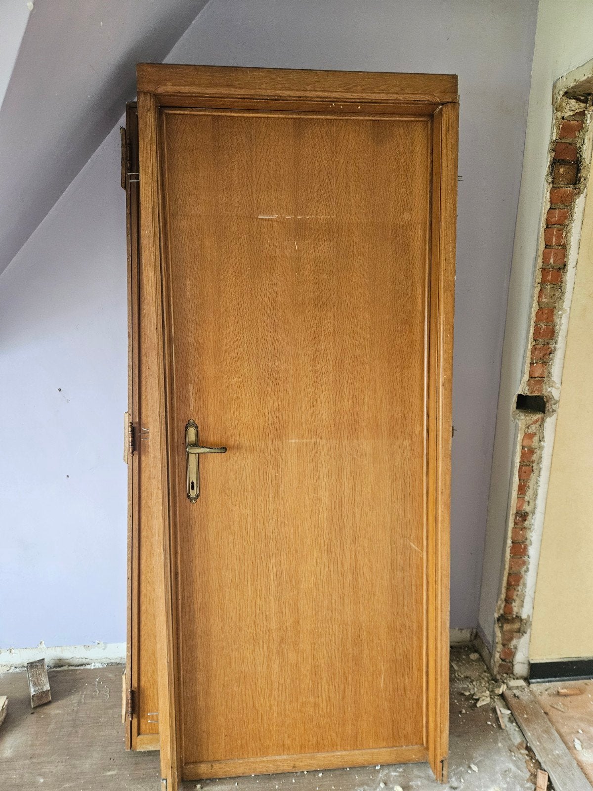 5 eiken binnendeuren met omlijsting – 200 x 78 cm, Ophalen, Gebruikt, Minder dan 80 cm, Binnendeur