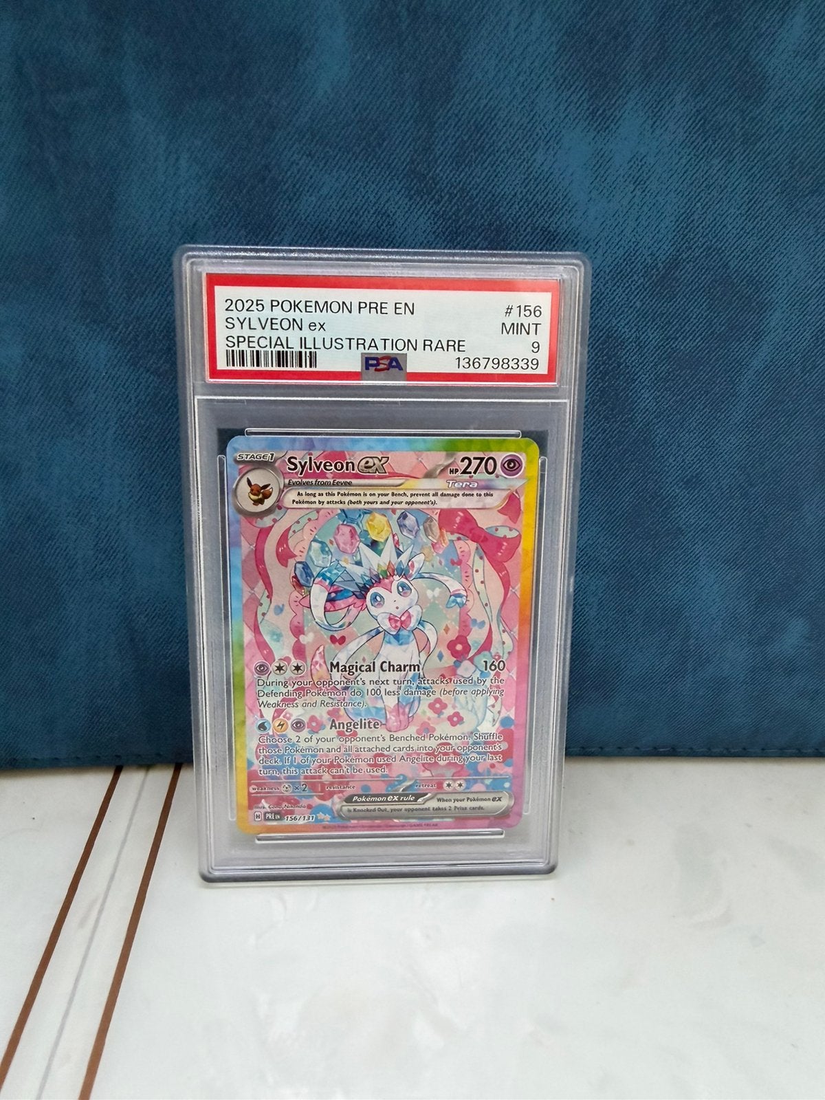 Prachtige SIR Sylveon Ex PSA9 Prismatic evolutions!, Ophalen of Verzenden, Zo goed als nieuw