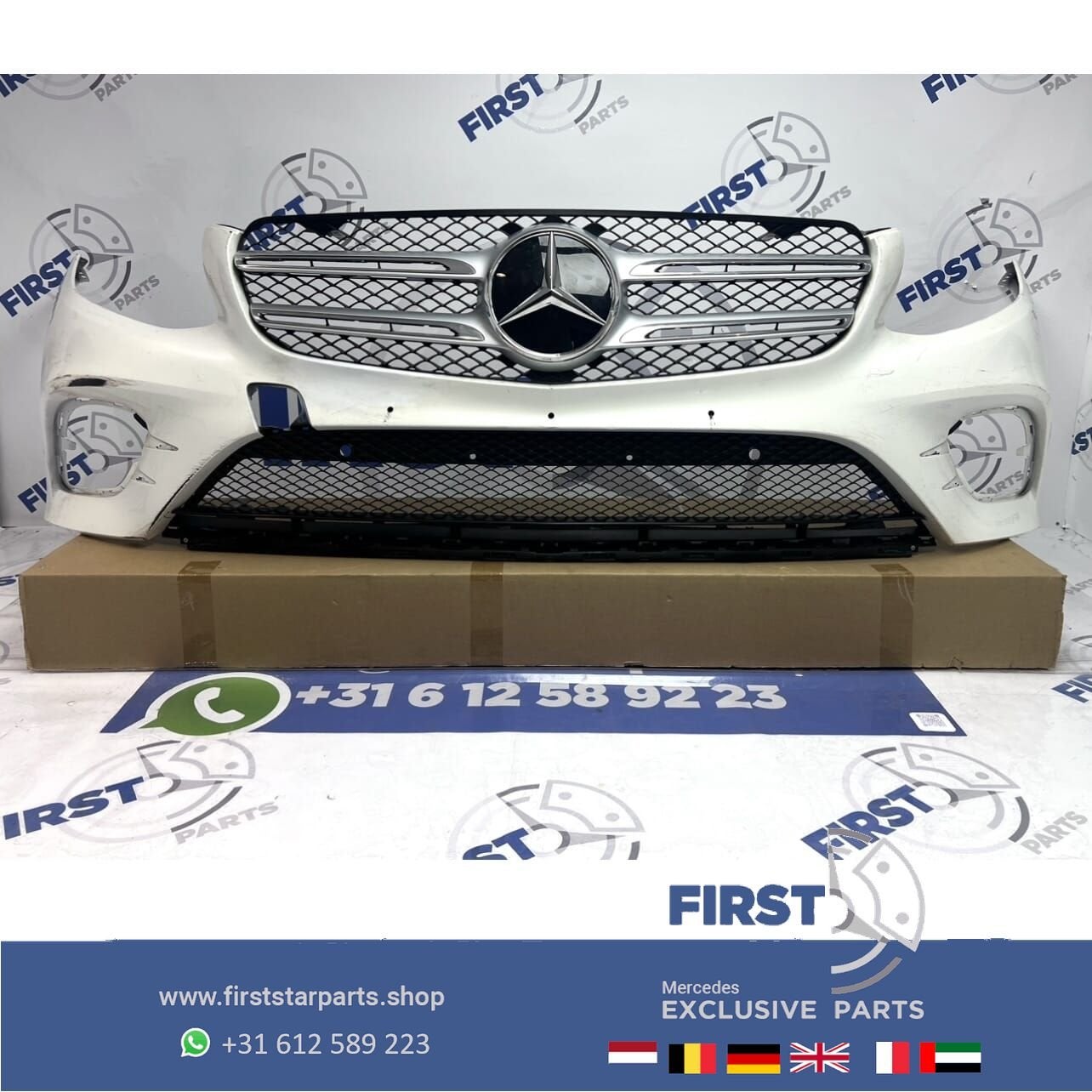 W253 VOORBUMPER WIT GLC AMG PRE-FACELIFT BUMPER origineel Me, Gebruikt, -, Voor, Ophalen of Verzenden
