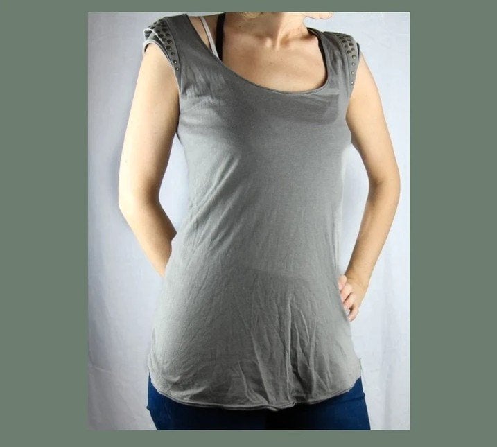 Grijs lang tshirt van Bershka - Maat medium, Ophalen of Verzenden, Grijs