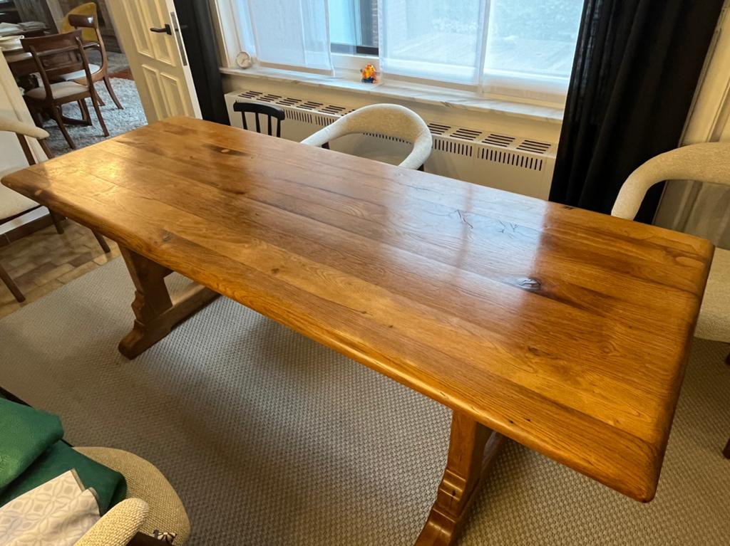 Antieke landelijke Houten tafel, Huis en Inrichting, Tafels | Eettafels, Ophalen, Zo goed als nieuw