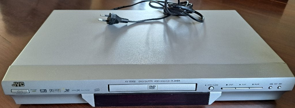 JVC XV-S302, DVD/SuperVCD/CD, IR bediening,  230V kabel, TV, Hi-fi & Vidéo, Lecteurs DVD, Enlèvement, Comme neuf, Lecteur DVD