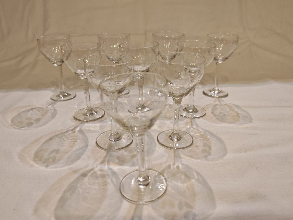 10 verres en cristal gravés, Enlèvement