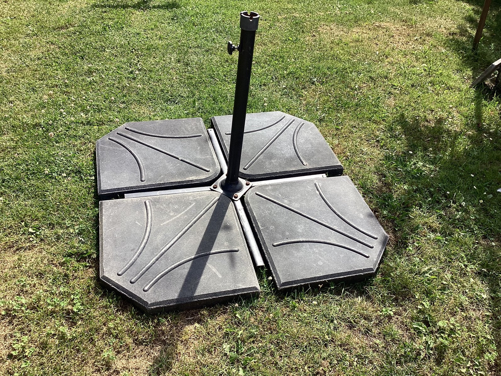 Parasolvoet stenen, Tuin en Terras, Ophalen, Gebruikt, Parasolvoet