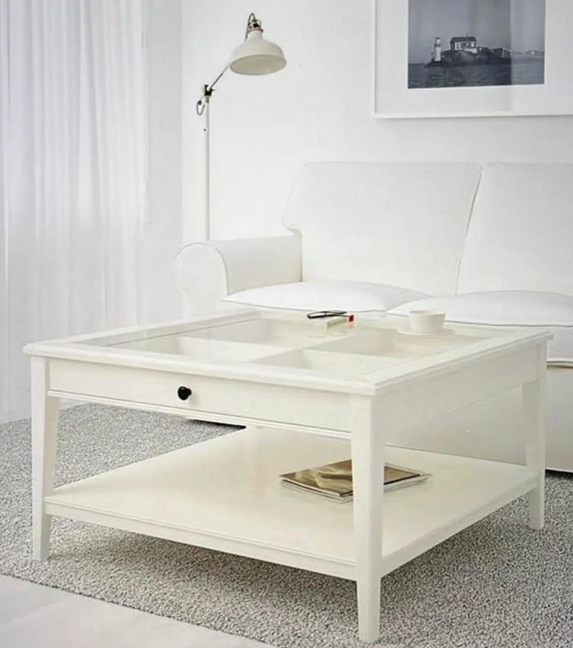 Table basse - Blanc, 50 à 100 cm, Carré, Enlèvement, Utilisé