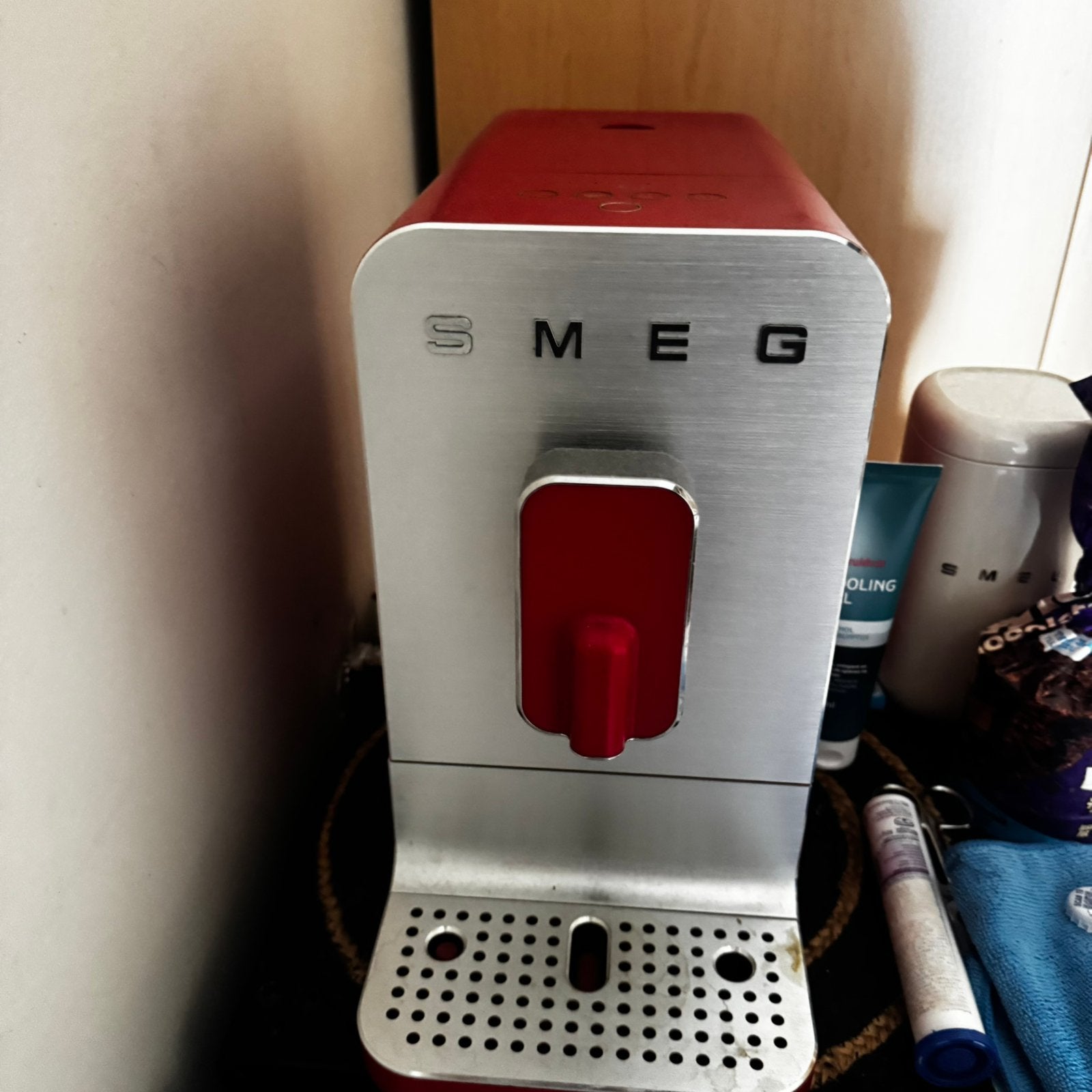 Smeg koffiemachine, Ophalen of Verzenden, Zo goed als nieuw, Koffiemachine