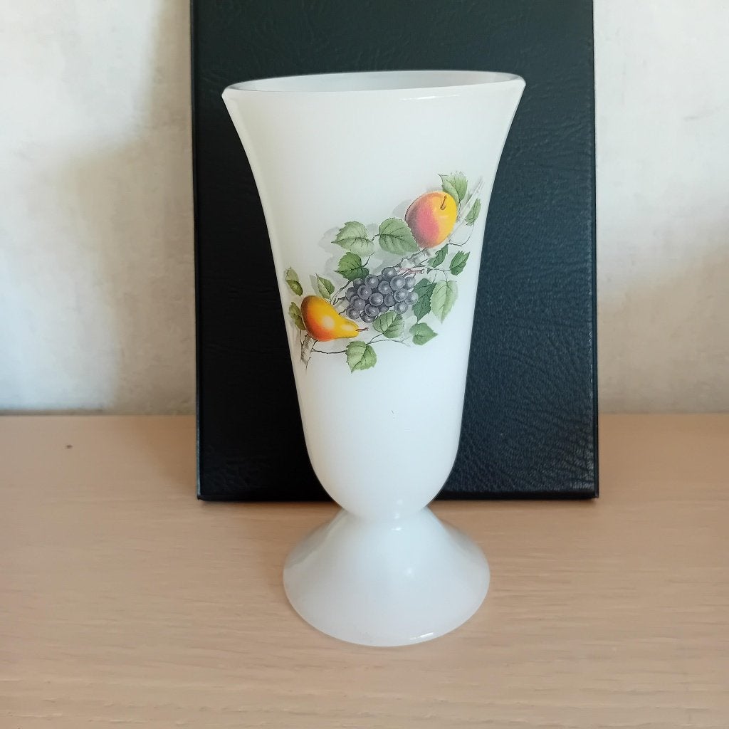 Vase Arcopal Fruits de France. Rare, Maison & Meubles, Convient pour fleurs séchées, Comme neuf, Verre, Enlèvement