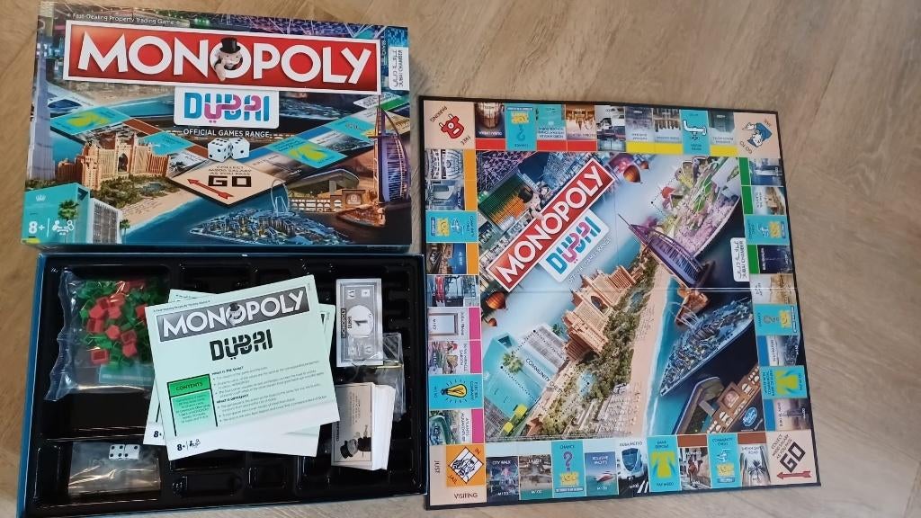 jeu de plateau nouveau limité Monopoly Dubai Monopoly, Trois ou quatre joueurs, Enlèvement ou Envoi, Neuf, Monopoly