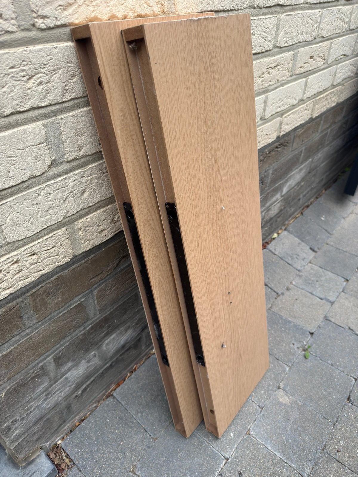 Lot de deux étagères murales 20€ couleur chêne, Maison & Meubles, Enlèvement, Utilisé