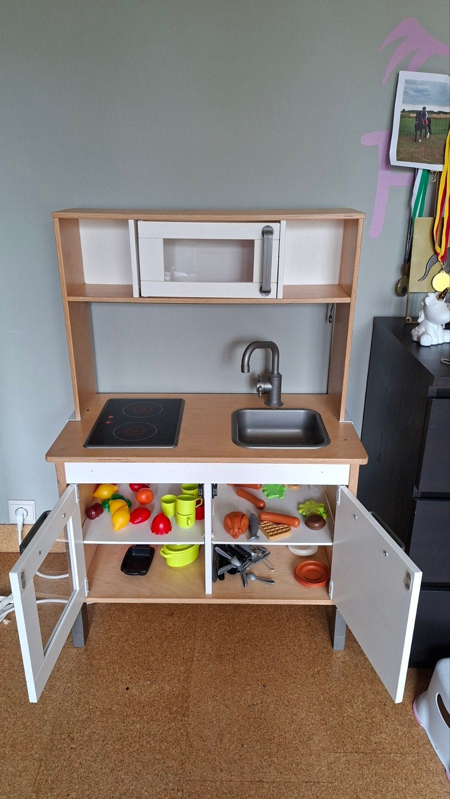 Ikea keukentje met verschillende toebehoren, Ophalen, Gebruikt, Hout, Speelkeuken