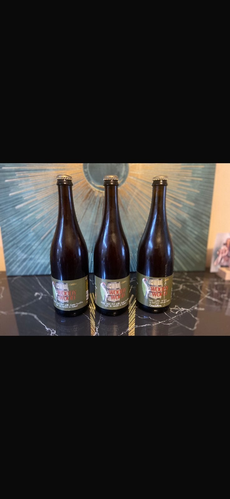 Te koop woody wood geuze, Verzamelen, Biermerken, Ophalen, Overige merken