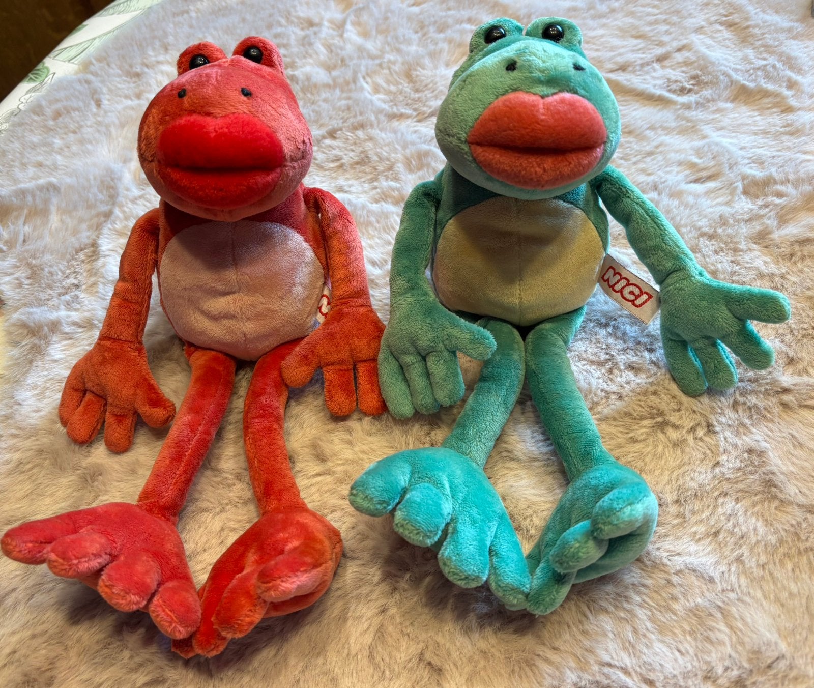 Nici frogs/kikkers knuffels 35 cm pp stuk 7€, Neuf, NICI, Enlèvement ou Envoi, Grenouille