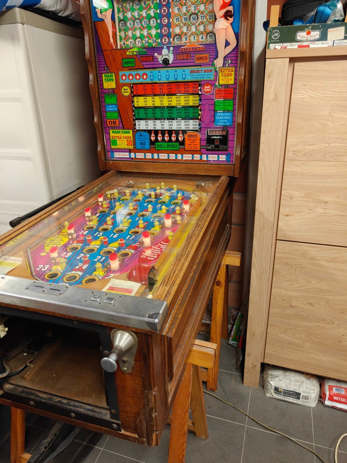 Vintage Wimi "Miss Bowling" Bingo Speelkast – Project / Rest, Verzamelen, Ophalen