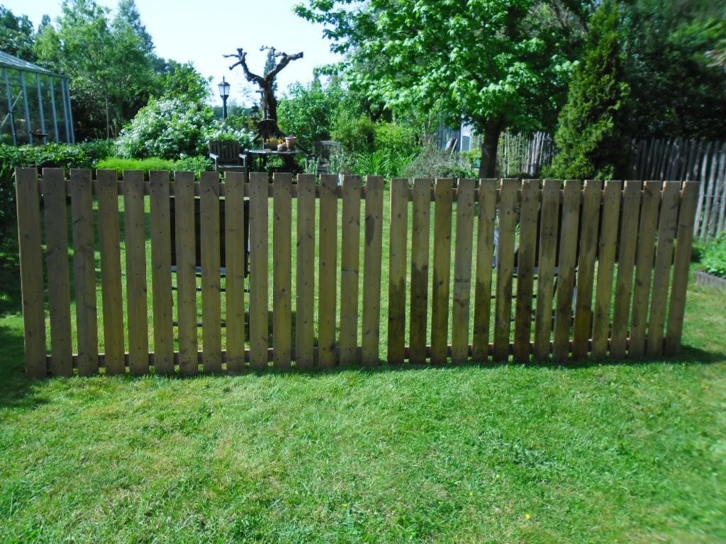 2-delige poort 2x 180cm breed en 105 hoog, Ophalen, Gebruikt, 100 tot 150 cm, Hout