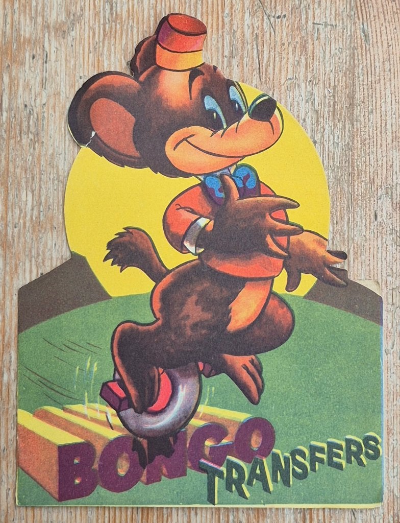 Bongo transfers 1950s Tower Press Walt Disney, Ophalen of Verzenden, Overige figuren, Zo goed als nieuw, Overige typen
