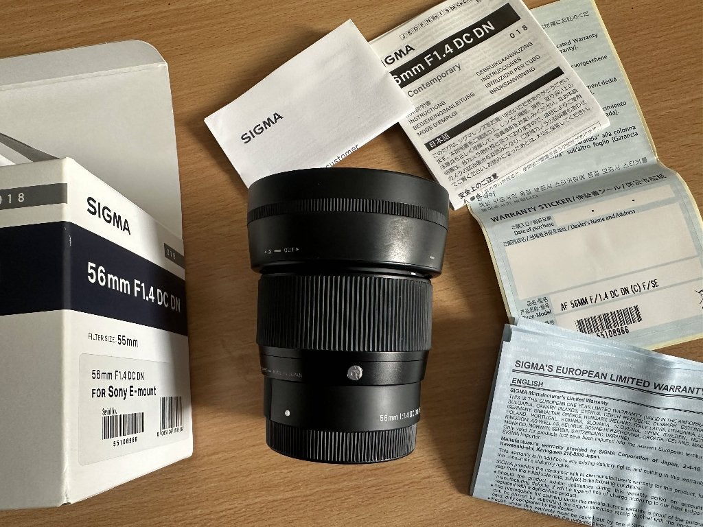 Sigma 56mm F1.4 DC DN for Sony E-mount, Ophalen, Sony E-mount, Sigma, 56 mm