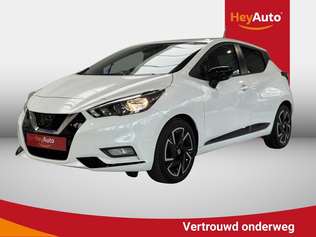 Nissan Micra N-DESIGN 5MT IG-T 92, Stof, Gebruikt, 95 pk, Wit