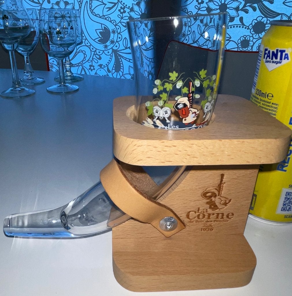 LA CORNE degustatie /proef glaasje, Verzamelen, Ophalen of Verzenden, Nieuw, Bierglas