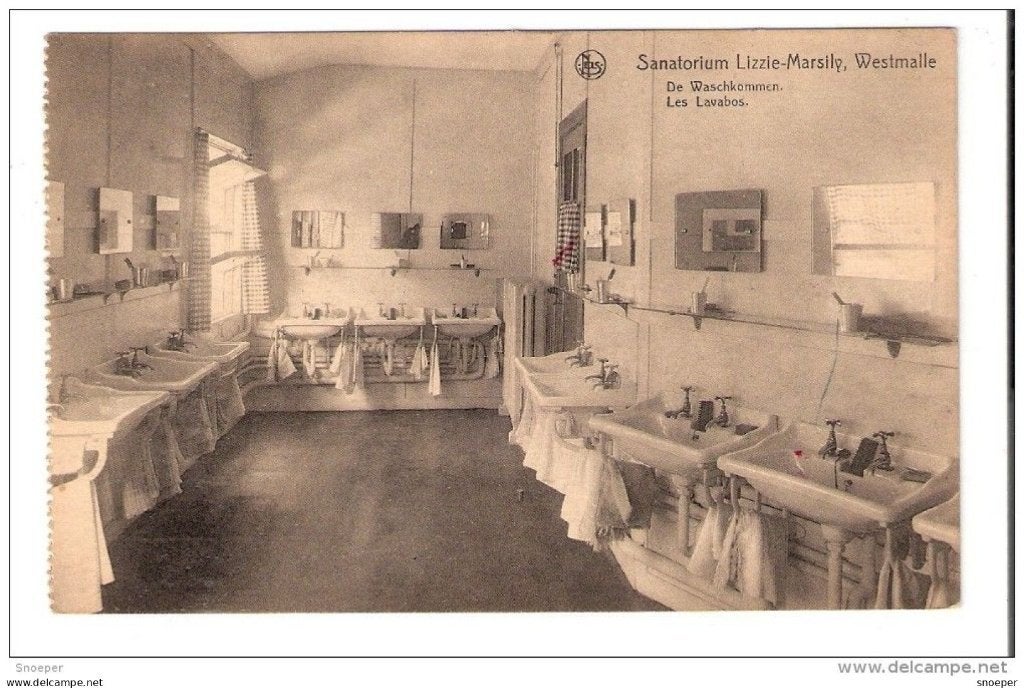 West Malle sanatorium Lizzie Marsyli les lavabos ern. thill, Enlèvement ou Envoi, Non affranchie, Anvers