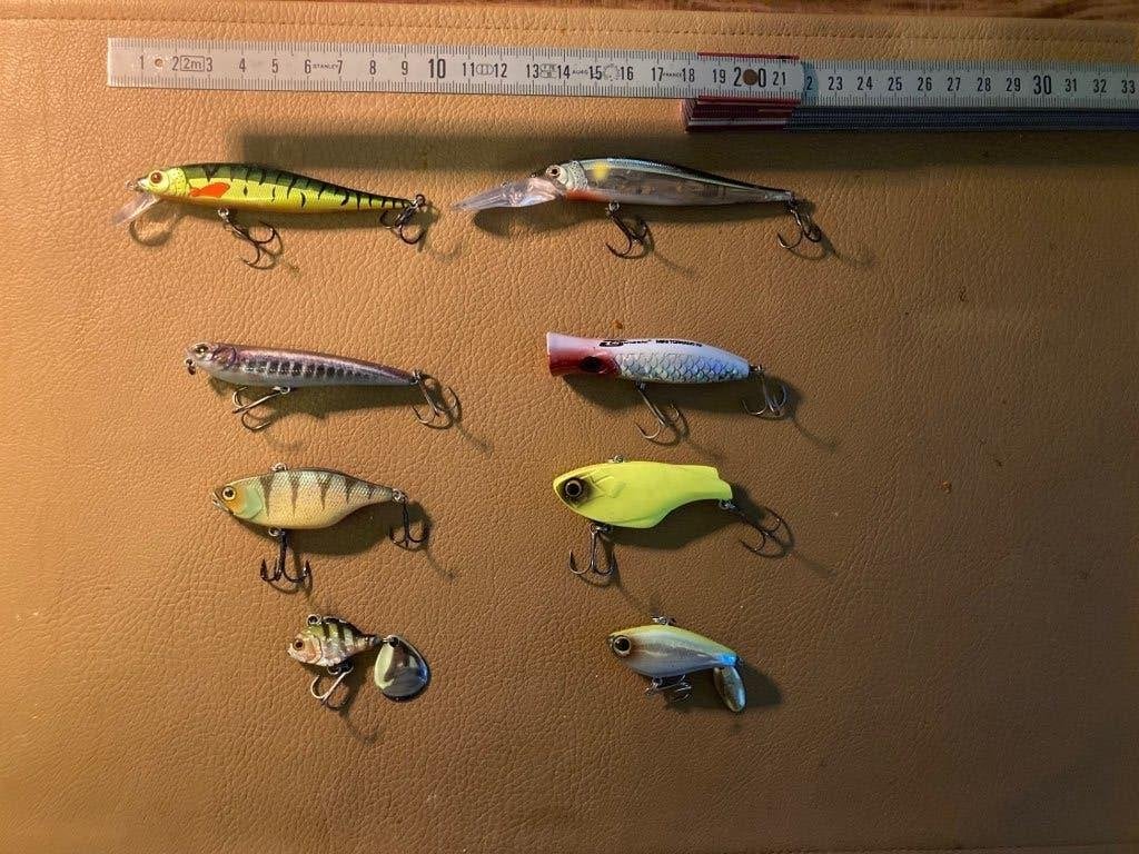 baarsset: topwater, lipless crank, spinblaids, twitchbaits, Sports nautiques & Bateaux, Enlèvement ou Envoi, Utilisé, Ensemble complet