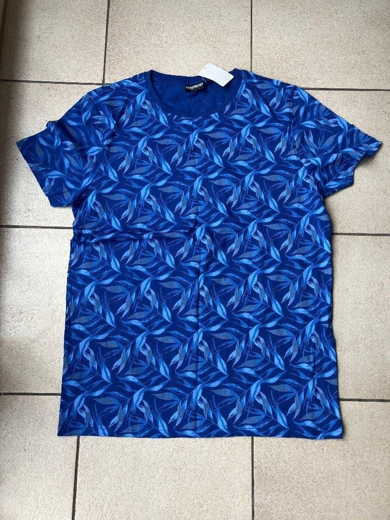 Nieuw blauw gekleurd T shirt - Maat L, Kleding | Heren, Ophalen of Verzenden, Nieuw, Maat 52/54 (L), Blauw