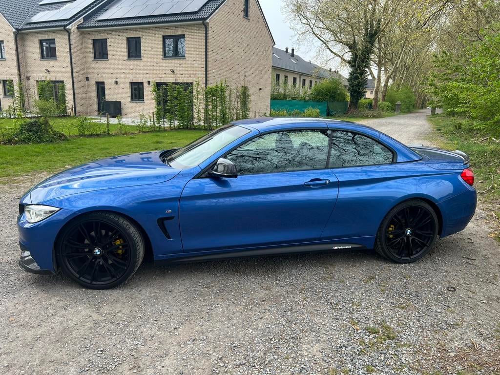 BMW 420D automatique Cabriolet 110.000km impeccable, Cabriolet, Blauw, Leder, Elektrisch