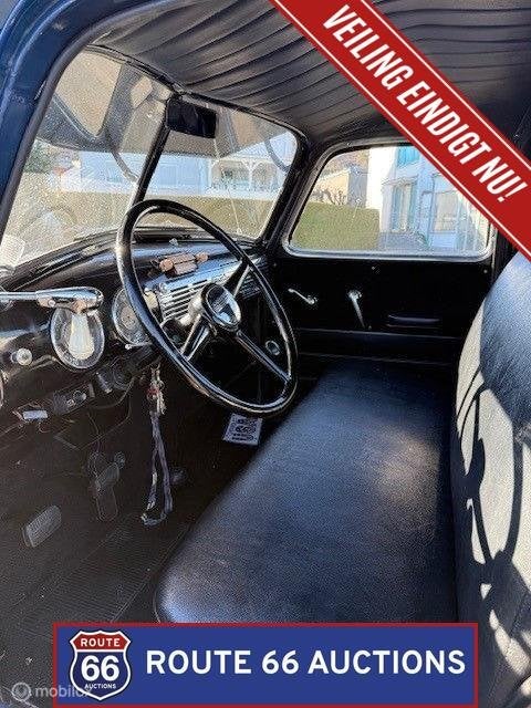 Chevrolet 3100 Stepside Pickup | 1950 | Route 66 Auctions, Auto's, Chevrolet, Zwart, Bedrijf, Handgeschakeld