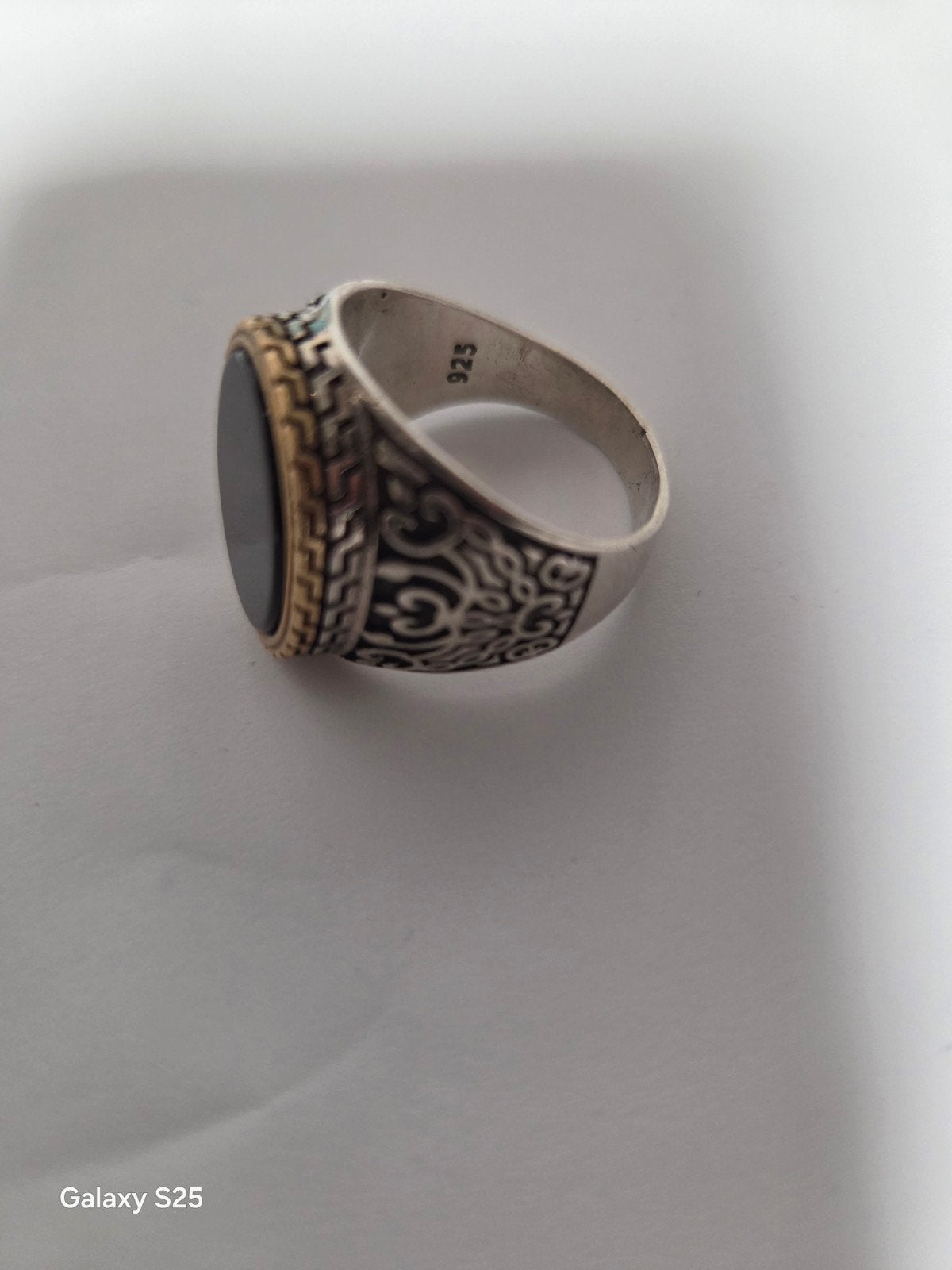 Zilveren ring voor mannen 15g, 20 ou plus grands, Enlèvement, Utilisé, Avec pierre précieuse