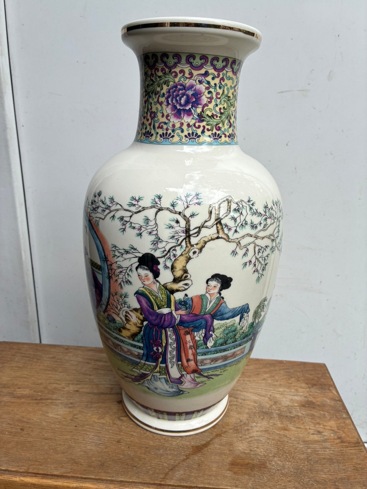Vintage chinese porseleinen vaas, Ophalen